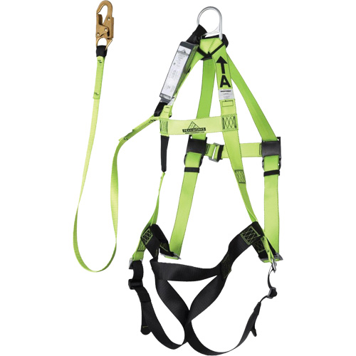 FBH-10000A6440-4 Harnais & longe classe A de 4' avec capacit&eacute; de 350 lb, Combinaison harnais/longe - Peakworks V8252444