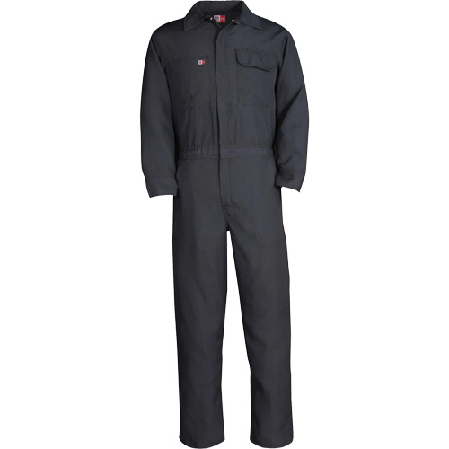 Flame Resistant Industrial Coverall, Size 48, Navy Blue - Big Bill TX1100N4-R-NAY-48