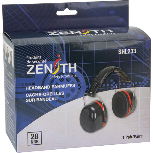 Passive Ear Muffs, Headband, 28 NRR dB - Zenith Safety Products 