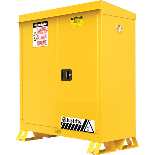 Outdoor Flammable Storage Cabinet, 30 gal., 2 Door, 43" W x 44" H x 18" D - Justrite 813020