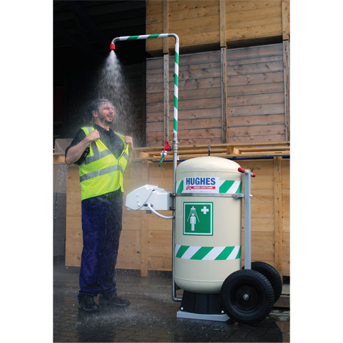 Mobile Self-Contained Emergency Safety Shower with Eye & Face Wash, 30 gal. Capacity, Meets None - Hughes 40K45G