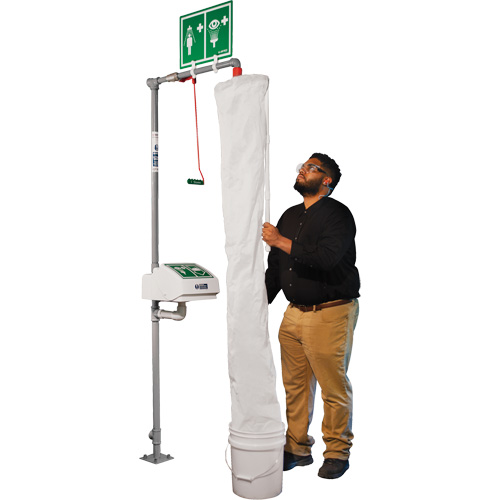 Safety Shower Test Kit with Bucket & Shower Sock - Hughes TEST-KIT