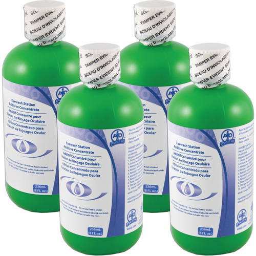 Additif pour pr&eacute;server l'eau dans les douches oculaires d'urgence autonomes, Canada, paquet de 4, 8 oz - Hughes ADDR4PKCAN