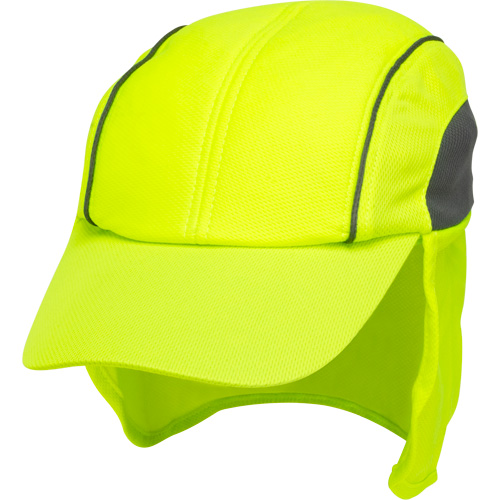 Chapeaux de refroidissement avec voiles pour le cou, Lime haute visibilit&eacute; - Produits de sécurité Zenith 