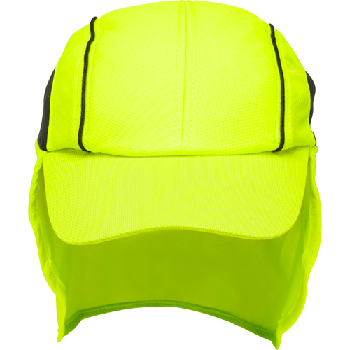Chapeaux de refroidissement avec voiles pour le cou, Lime haute visibilit&eacute; - Produits de sécurité Zenith 