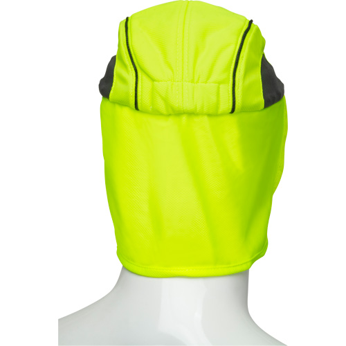Chapeaux de refroidissement avec voiles pour le cou, Lime haute visibilit&eacute; - Produits de sécurité Zenith 
