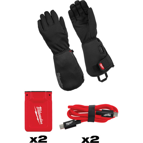 Heated Winter Glove Liners with Batteries - Milwaukee M701B-21S