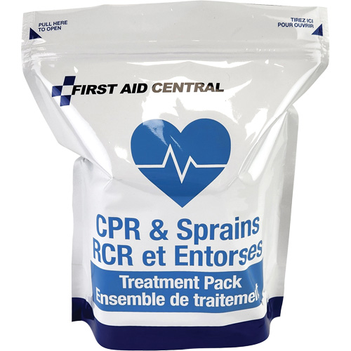 9 articles pour la RCR et le soin des entorses pour la trousse d'intervention d'urgence de premiers soins - First Aid Central ERKTP-CS