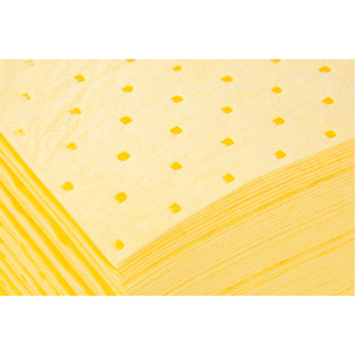 Feuilles absorbantes li&eacute;es, Mati&egrave;res dangereuses, 15" x 19", 12 gal. d'absorption - Produits de sécurité Zenith 