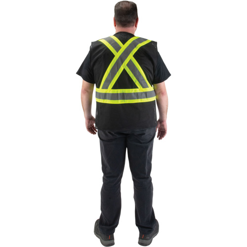 CSA Compliant Surveyor Vest, Black, Medium, Polyester - Zenith Safety Products 