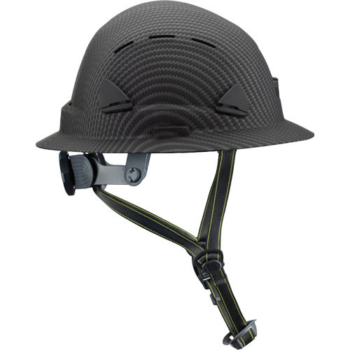 Casque Fibre Metal de style escalade avec bordure compl&egrave;te, R&eacute;pond aux normes CSA type 2, Suspension Rochet, Ventil&eacute; - PIP Global Safety CSH13080