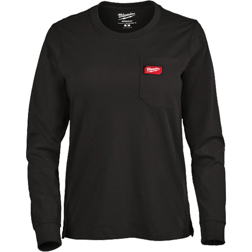 GRIDIRON Long Sleeve Pocket T-Shirt, Women's, X-Small, Black - Milwaukee F551B-XS