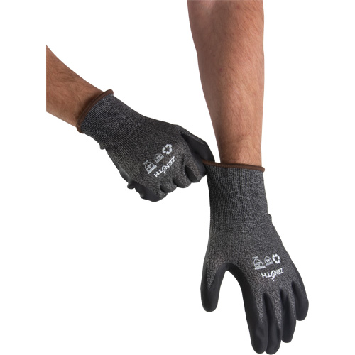 Gants &eacute;cologiques, l&eacute;gers, et r&eacute;sistants &agrave; la coupe, &agrave; haute dext&eacute;rit&eacute;, 9, Calibre 21, Rev&ecirc;tement Mousse de nitrile, ASTM ANSI niveau A5 - Produits de sécurité Zenith 