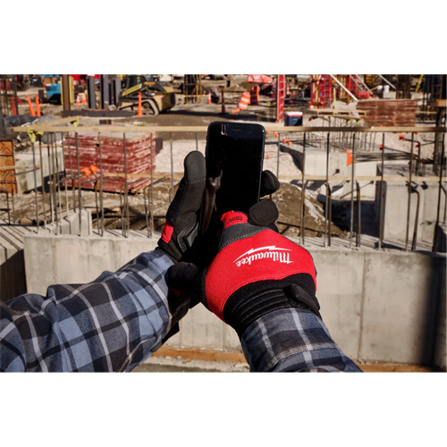 Anti-Vibration Work Gloves, Size 2X-Large, Synthetic Palm - Milwaukee 48-73-8774