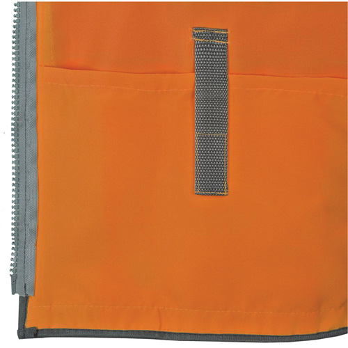 Veste de s&eacute;curit&eacute; pour arpenteur Pioneer avec fermeture &agrave; glissi&egrave;re et dos en maille, Orange haute visibilit&eacute;, 2T-Grand, Polyester - Pioneer V1010250-2XL