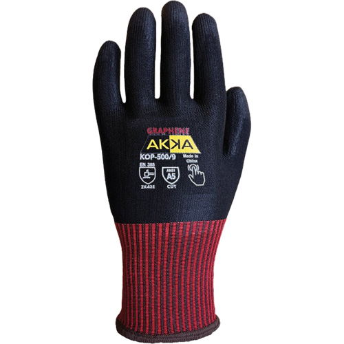 KOP-500 High Cut-Protection Gloves, 9, 13 Gauge, Polyurethane Coated, ASTM ANSI Level A5/EN 388 Level E - Akka KOP-500/9