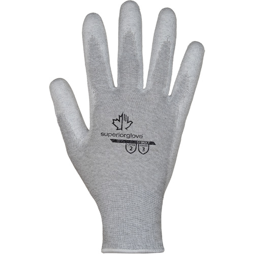 KnitActiv Electrostatic Dissipative Low-Linting White Gloves, 10, Polyurethane Coating, 13 Gauge, Nylon/Cotton Shell - Superior Glove Works Ltd. S13PUCF-10