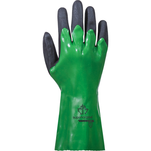 SolvStop Chemical-Resistant Gloves, Size 7, 12" L, PVC - Superior Glove Works Ltd. S18V30NT-7