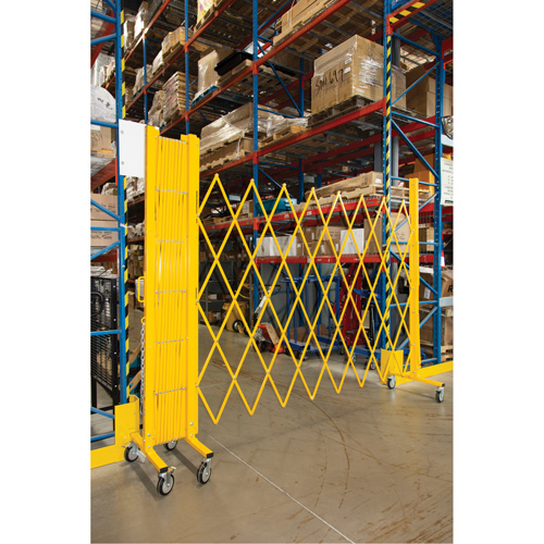 Expandable Barrier, 84" H x 20' L, Yellow - Zenith Safety Products 