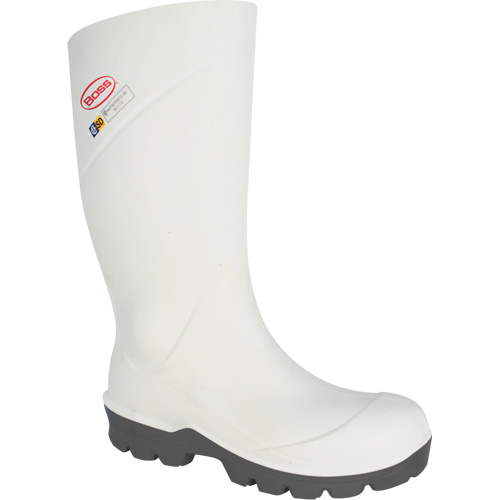 Bottes de transformation alimentaire Boss, Polyur&eacute;thane, Embout Acier, Taille 4, Imperm&eacute;able - PIP Global Safety 383-920-FP1/4