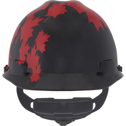 Casque sp&eacute;cialis&eacute; V-Gard, Suspension Rochet, Noir/Rouge - MSA 10082233