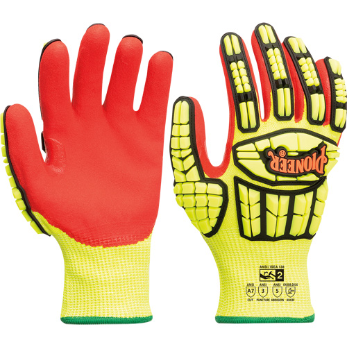 Cut and Impact-Resistant Gloves, 2X-Large, Synthetic Palm, Knit Wrist Cuff - Pioneer V5012260-2XL