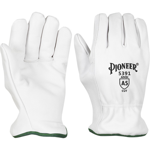 Cut-Resistant Driver's Gloves, 2X-Large, Grain Goatskin Palm - Pioneer V5012440-2XL