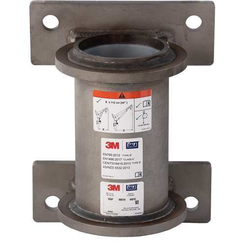 DBI-SALA&reg; Confined Space Wall Mount Base, Stainless Steel - 3M 8000102