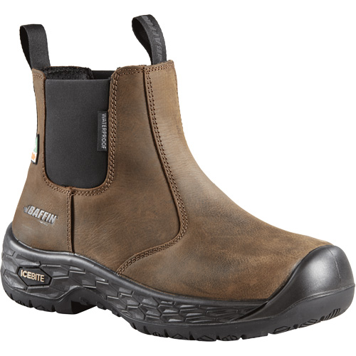 Ice Crew Men's Safety Boots, Leather, Puncture Resistant Sole, Size 8-1/2 - Baffin Technology 059781207979