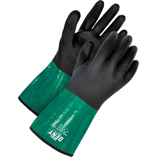 Chemical-Resistant Gloves with Cut-Resistant Lining, Size 7/Small, 12" L, PVC - Bob Dale Gloves 99-1-777-7