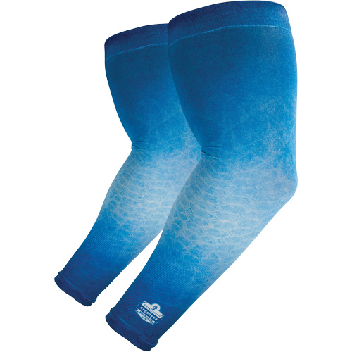 Chill-Its 6695 Sun Protection Arm Sleeves, Medium/Large, Blue - Ergodyne 12195