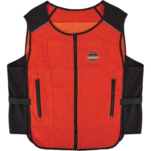 Chill-Its 6260 Lightweight Phase Change Cooling Vest with Rechargeable Packs, 2X-Large/3X-Large, Orange - Ergodyne 12114