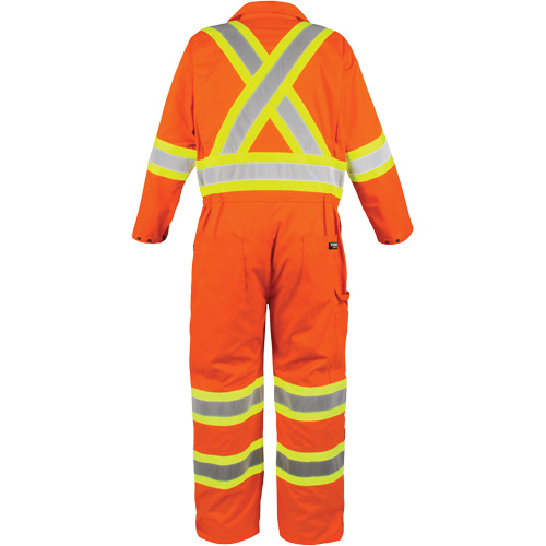 Combinaison non doubl&eacute;e haute visibilit&eacute;, Moyen, Orange haute visibilit&eacute; - Barry & Boulerice 116581ORM