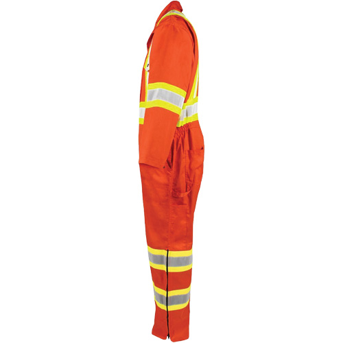 Combinaison non doubl&eacute;e haute visibilit&eacute;, Moyen, Orange haute visibilit&eacute; - Barry & Boulerice 116581ORM