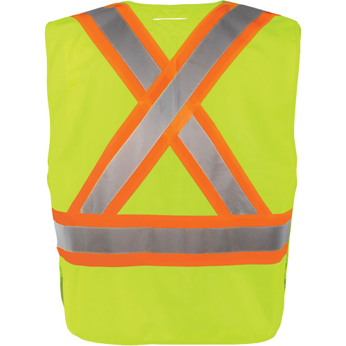 High-Visibility 5-Point Tear Away Vest, High Visibility Orange, Large/X-Large, Polyester - Barry & Boulerice 116600YLLXL