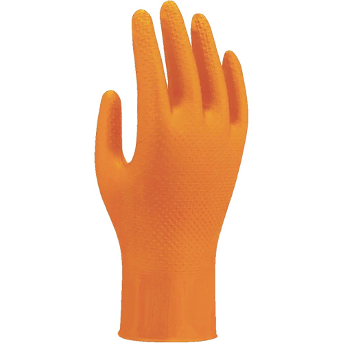 Gants jetables haute visibilit&eacute; 709HVO, 11/2T-Grand, Nitrile, 8 mils, Sans poudre, Orange - Showa 709HVO-11