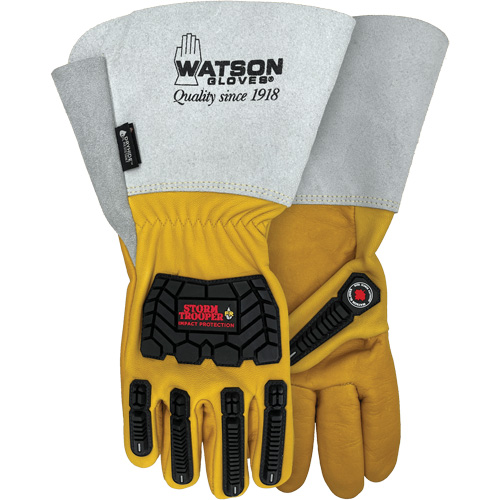 Storm Trooper Water-Resistant Gloves, 2X-Large, Cowhide Palm, Gauntlet Cuff - Watson Gloves 95782G-XXL