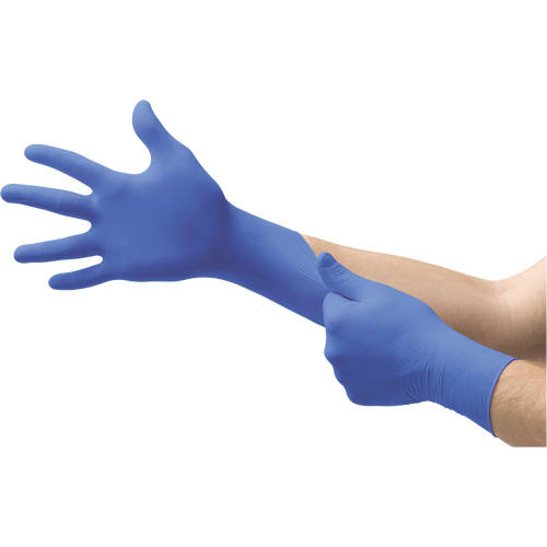 MICROFLEX N21 Disposable Gloves, 8.5/9/Large, Nitrile, 4.7-mil/5.5-mil, Powder-Free, Cobalt, Class 2 - Ansell N213
