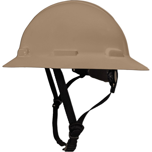 Casque de s&eacute;curit&eacute; &agrave; bordure compl&egrave;te LIDGUARD avec mentonni&egrave;re, R&eacute;pond aux normes CSA type 2, Suspension Rochet, Ventil&eacute; - Dentec 14LIDCSFR2-BEI