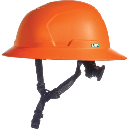 V-Gard H2&reg; Full Brim Safety Helmet, Ratchet Suspension, Non-Vented - MSA 10250598