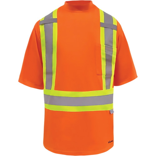 T-shirt de s&eacute;curit&eacute; doubl&eacute; de bambou Viking, Polyester, 4T-Grand, Orange haute visibilit&eacute; - Viking 6008O-XXXXL