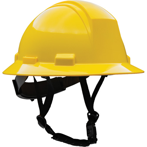 Kilimanjaro Full Brim Safety Helmet with HDPE Shell, Meets CSA Type 2, Ratchet Suspension, Non-Vented - PIP Global Safety HP642R-MCH-02