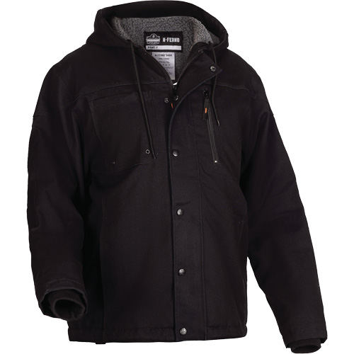 N-Ferno&reg; Heavy-Duty Sherpa-Lined Work Jacket, Men's/Women's, Large, Black - Ergodyne 41234