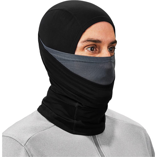 N-Ferno&reg; Dual-Layer Balaclava Face Mask, Nylon/Spandex, Black - Ergodyne 16844