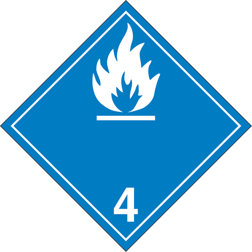 Plaque-&eacute;tiquette TMD substances r&eacute;actives &agrave; l'eau, Aluminium - Incom Top Tape & Label TT430A