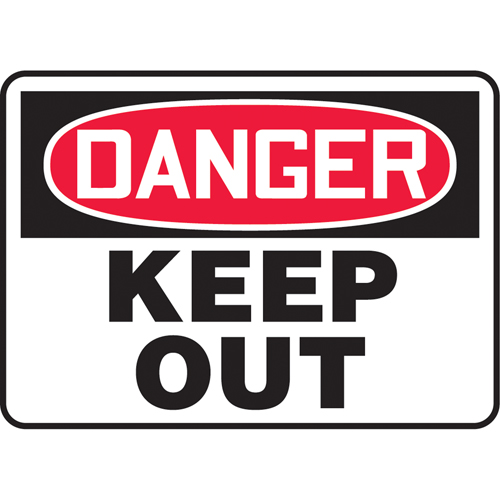 "Keep Away" Sign, 7" x 10", Vinyl, English - Accuform NMC MADM145VS