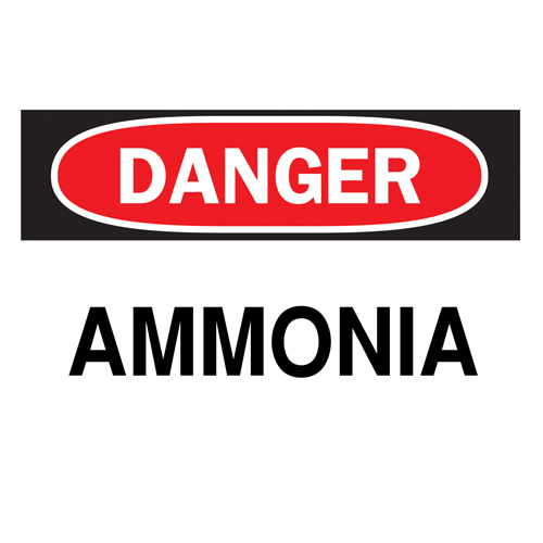 Enseigne  Ammonia , 10" x 14", Aluminium, Anglais - Accuform NMC MCHL110VA