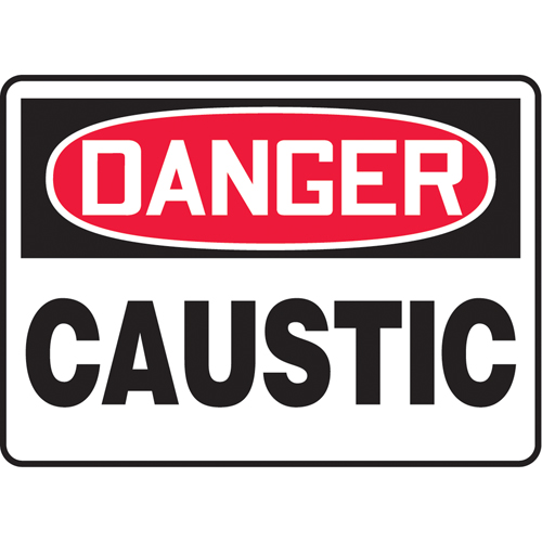 "Caustic" Sign, 10" x 14", Aluminum, English - Accuform NMC MCHL010VA