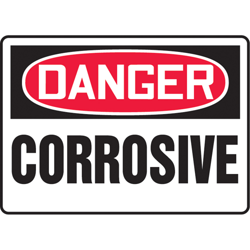 Enseigne  Corrosive , 7" x 10", Plastique, Anglais - Accuform NMC MCHL221VP