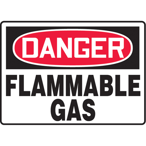 Enseigne  Flammable Gas , 10" x 14", Vinyle, Anglais - Accuform NMC MCHG049VS